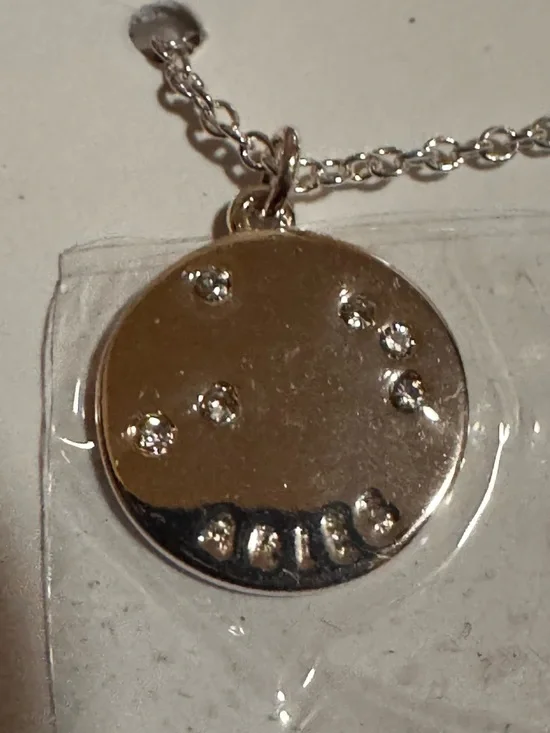 Vera Bradley Aries Zodiac Constellation Necklace (Silver) - NWT - Picture 3 of 5